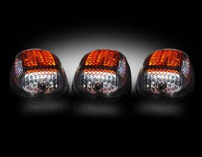 2003-18 Ram 2500/3500 Clear Cab Roof Light Kit with Strobe LEDs & Amber  Running Light LEDs